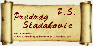Predrag Sladaković vizit kartica